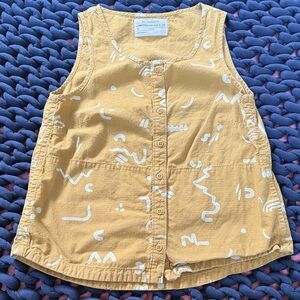 REI Yellow Button-Up Tank Top